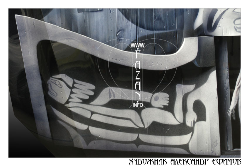 Аэрография на Volkswagen Touareg по мотивам фильма "Мертвец", фото 34.