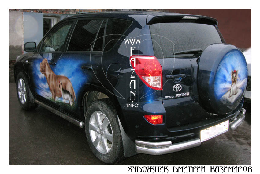 Аэрография на авто Toyota RAV4. Фото 07.
