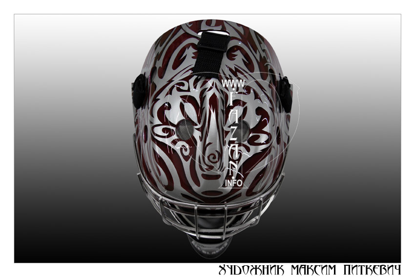 Аэрография на хоккейном шлеме. Фото 02.