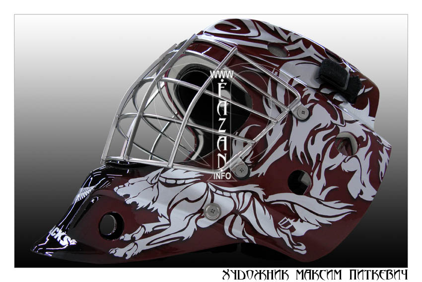 Аэрография на хоккейном шлеме. Фото 05.