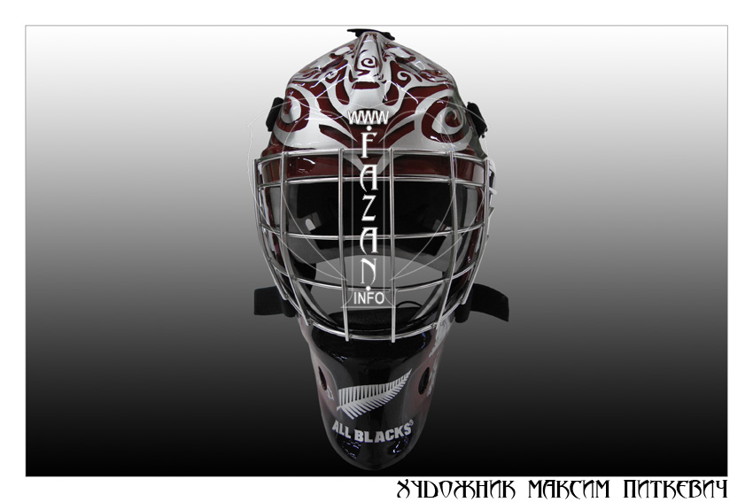 Аэрография на хоккейном шлеме. Фото 01.